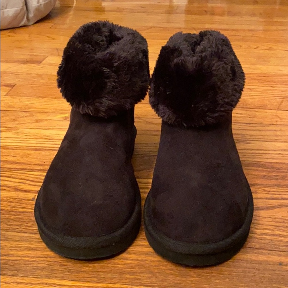 Black low cut boots